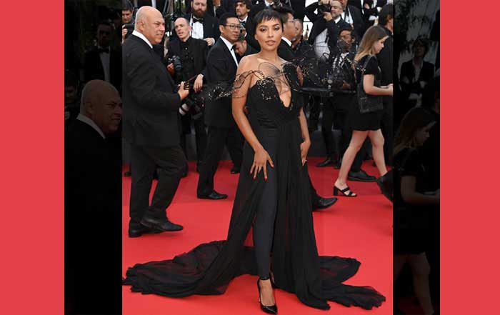 75th Cannes Film Festival cycling pants on red carpet